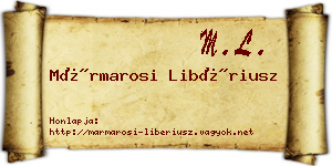 Mármarosi Libériusz névjegykártya
